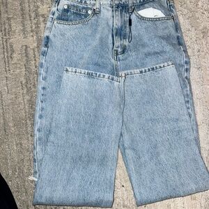 Princess Polly Light Blue Relaxed Jeans